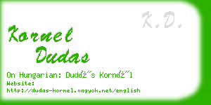 kornel dudas business card